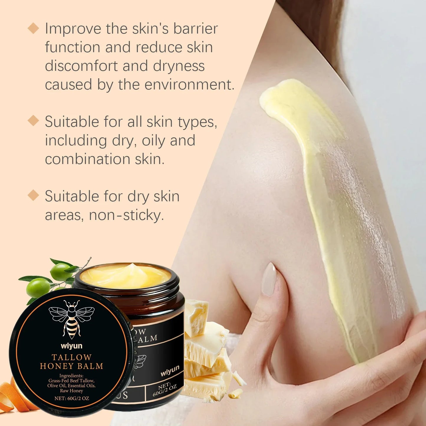 Tallow Honey Balm - Youthful Radiance Face Cream™